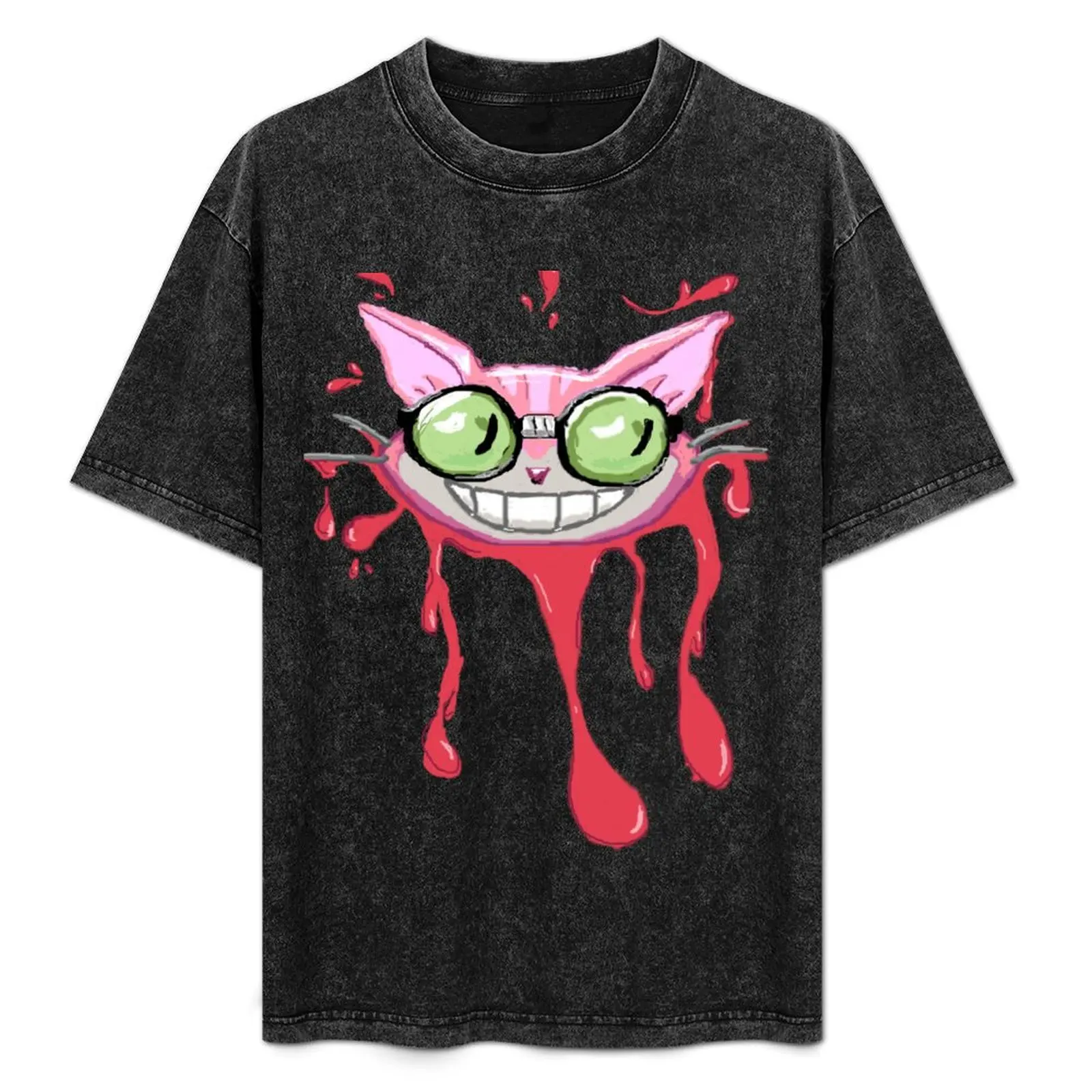 Genki Blood Splat T-Shirt summer top vintage clothes luxury designer street wear mens graphic t-shirts funny