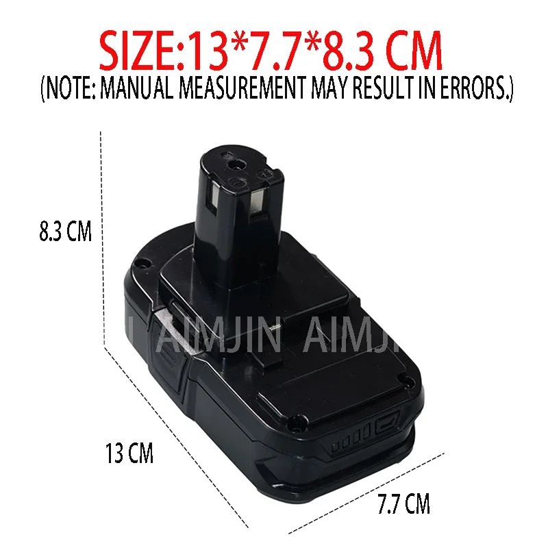 Batería de iones de litio P108 RB18L20 18V 5.0Ah adecuada para Ryobi P107 ONE Plus RB18L50 P108 P109 batería de repuesto inalámbrica