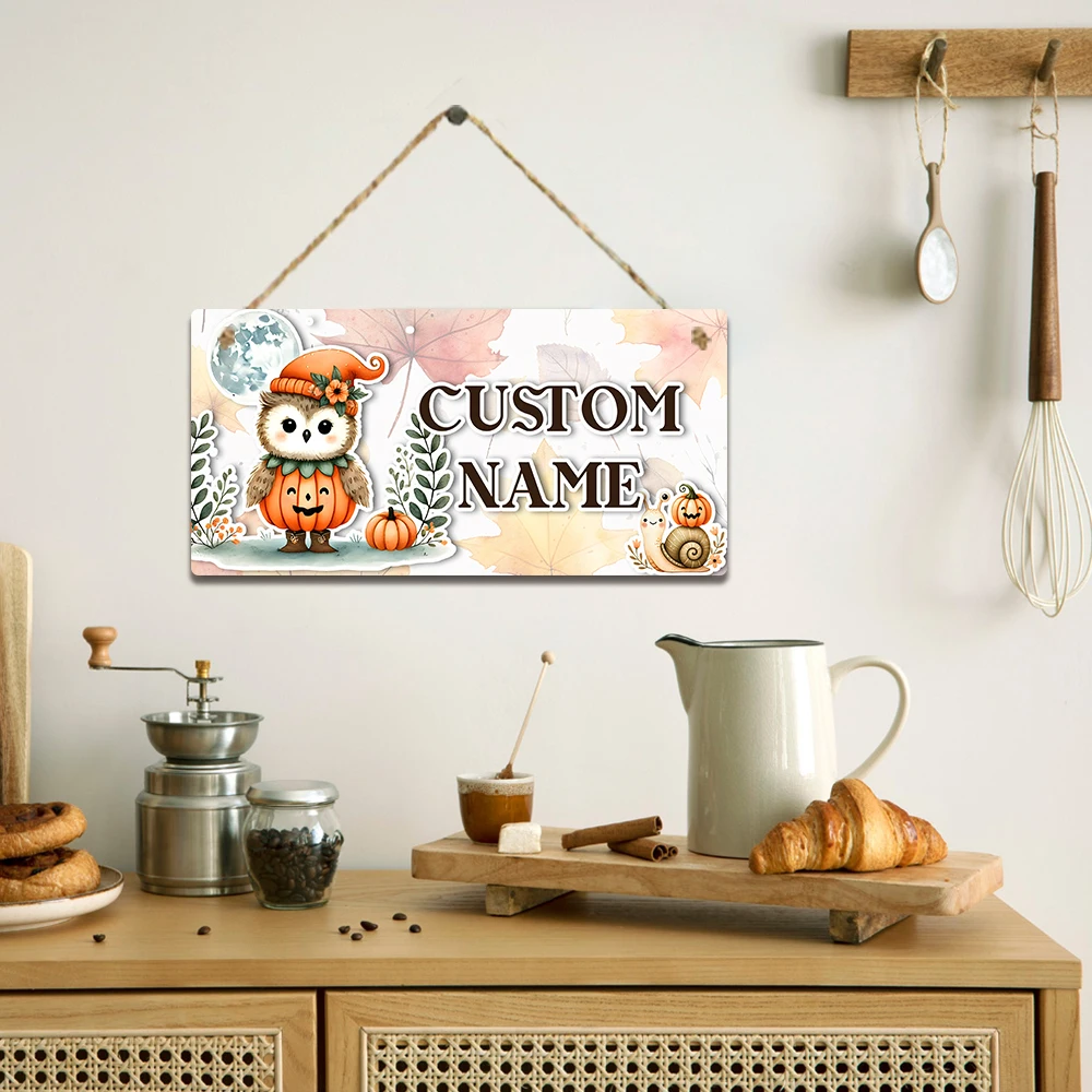 1pc Cartoon 3 styles bear and squirrel Customized Name Garden Plaque For Door Decor For Bicyle license plate