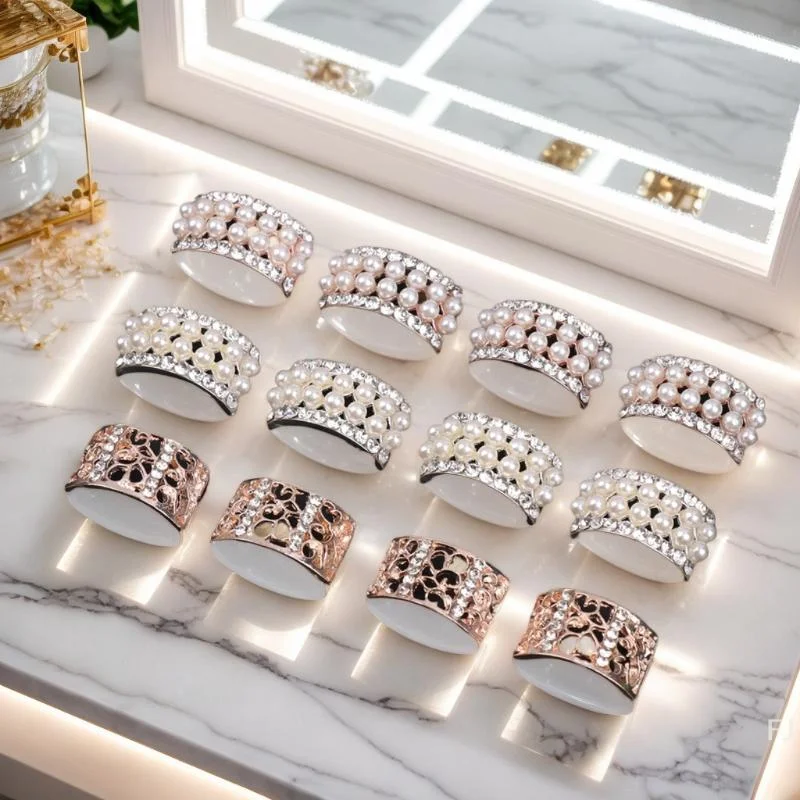 10 ชิ้นหรูหราเพิร์ลคริสตัล Rhinestone ปุ่มสําหรับ Crafting, DIY ดอกไม้ประดับ, งานแต่งงานและเครื่องประดับทํา