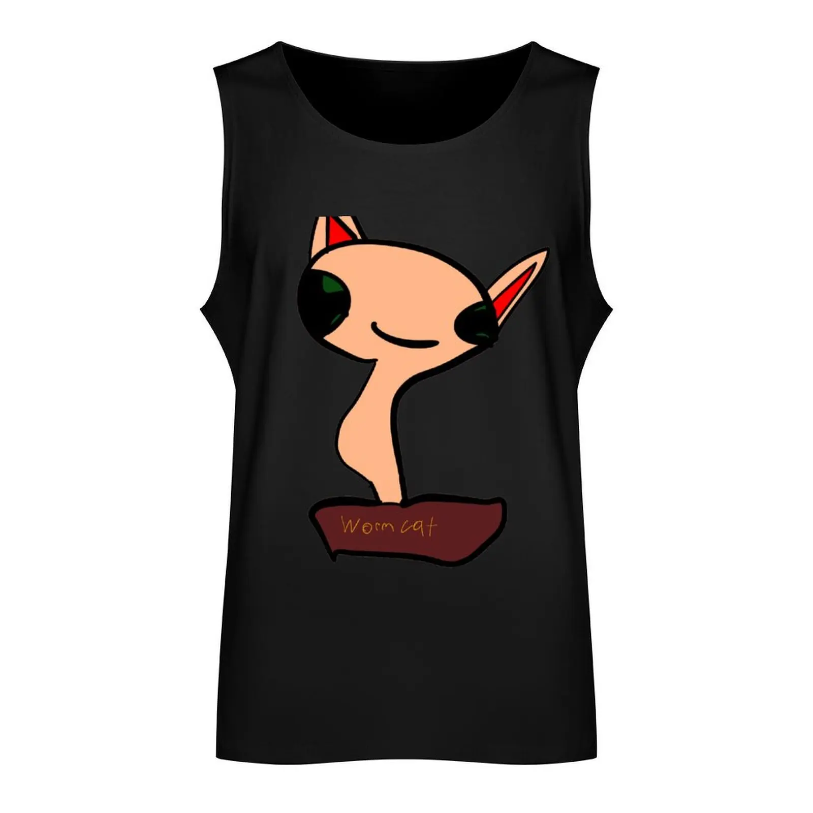 Worm Cat Tank Top Japanese t-shirt bodybuilding man