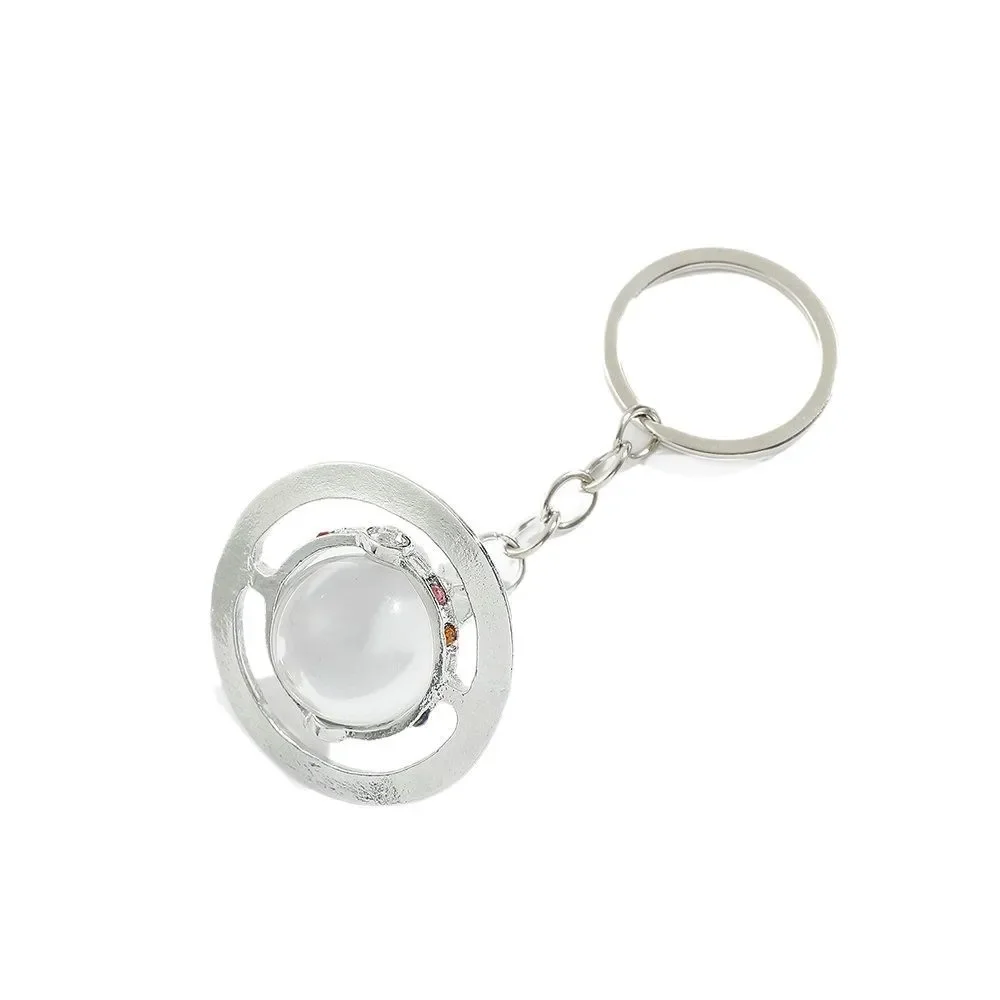 الفضة شفافة حبة زحل المفاتيح 3D عبر الحدود شعبية نمط جديد كيرينغ مجوهرات اكسسوارات من البر الرئيسى للصين