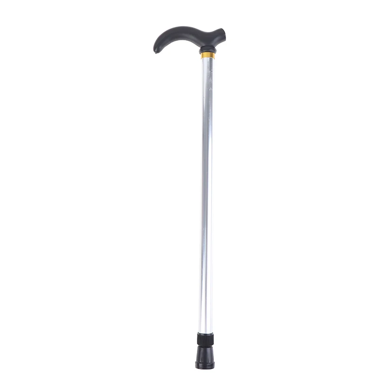 Bastón ajustable de aleación de aluminio, muleta antideslizante estable de 2 secciones, altura de bastón de senderismo para anciano, 75-90cm, 1 ud.