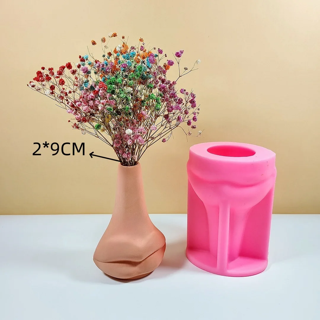 Creative Vase Flower Pot Ashtray Pen Holder Silicone Mold  Making Home Decoration with Epoxy Plaster Cement Handicraft