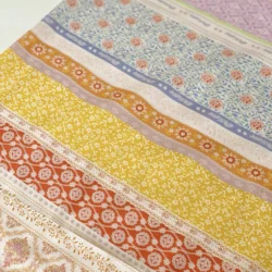 50x145cm Vintage Striped Printed Fabric 60S Cotton Fabric Pillows Tablecloths Dresse DlY Sewing Handmade Production