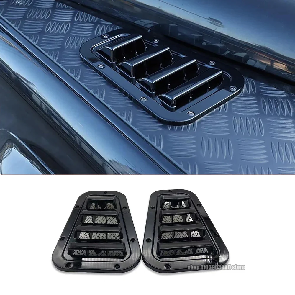 Front Bonnet Vents Hood Side Trim Cover Steel Air Flow Intake Scoop Vent Snow Cover For Land Rover Defender 2004-2019