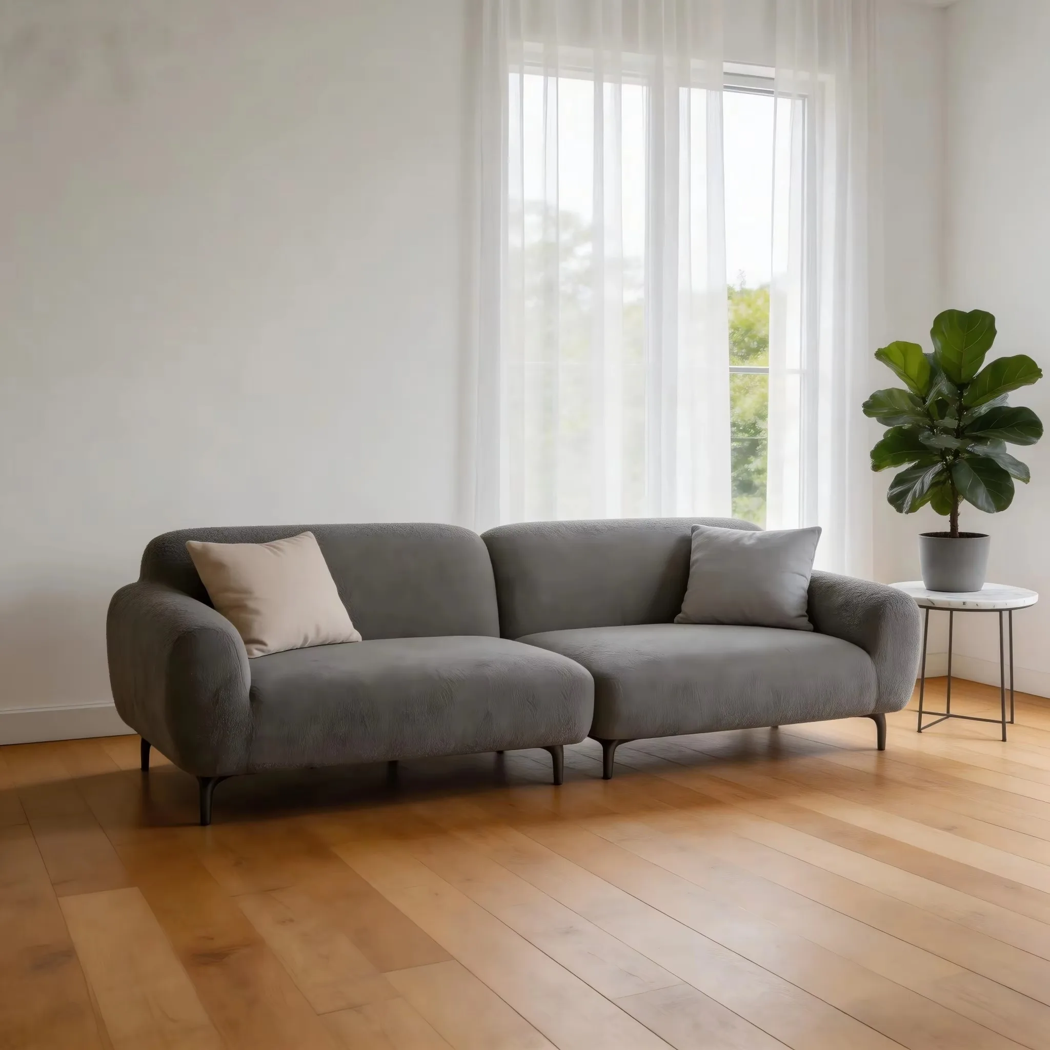 

New design compression sofa, vacuum roll, high density sponge, custom color, fabric upholstered compression sofa