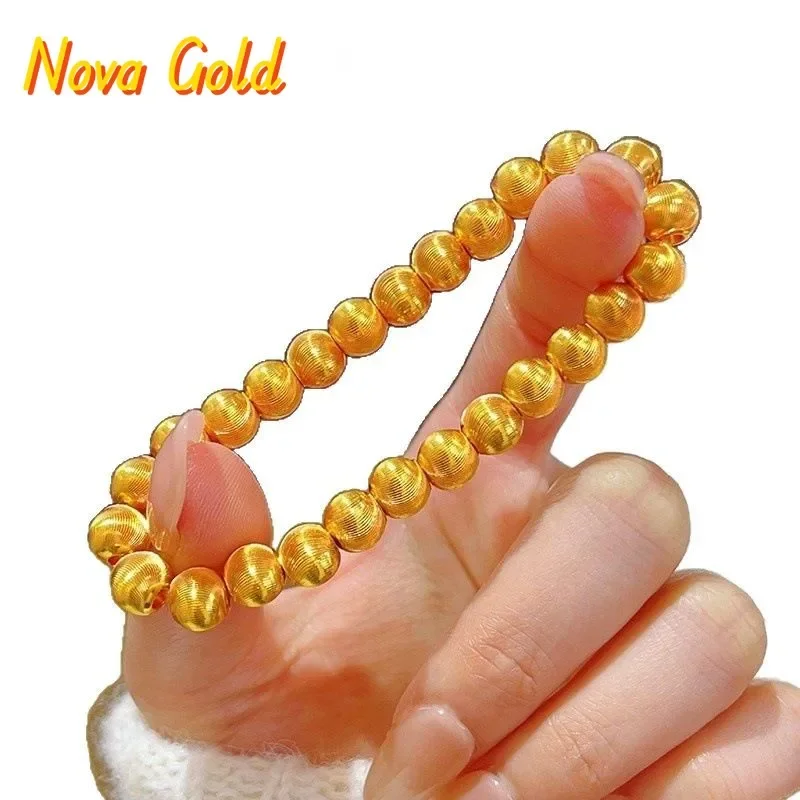NovaGlod 24K Gold AU999 Cat's Eye Heart Bracelet Women's - Premium gold-set cat's eye, timeless heart, matches dresses & shirts