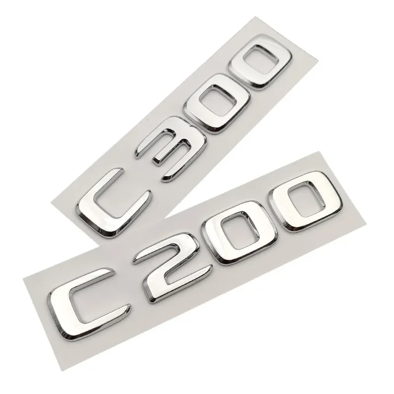 Autocollant d'insigne de coffre de voiture avec logo ABS 3D, lettres d'emblème, accessoires pour Mercedes Benz Classe C, W204, W205, C200, C220, C180, C300, C350, C400