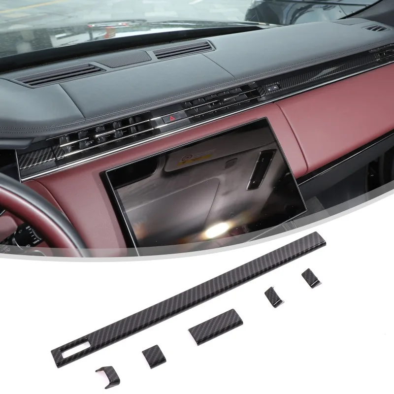 6pcs ABS Carbon Fiber For 2023+ Land Rover Range Rover Sport/Executive Dashboard Vent Side Trim  Air Vent Trim Car  Accessories