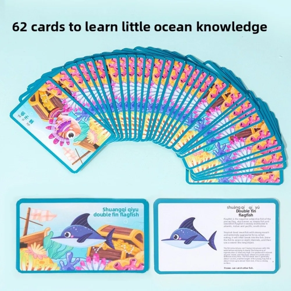 New Montessori Wooden Fishing Toys Colorful Intelligence Magnetic Fishing Game Marine Life Cognition Toy Home Learning