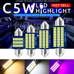 12v Led interior light for car led 31mm 36mm 39mm 41mm Festoon c5w c10w bulb interior light for car roof reading lamp ice blue