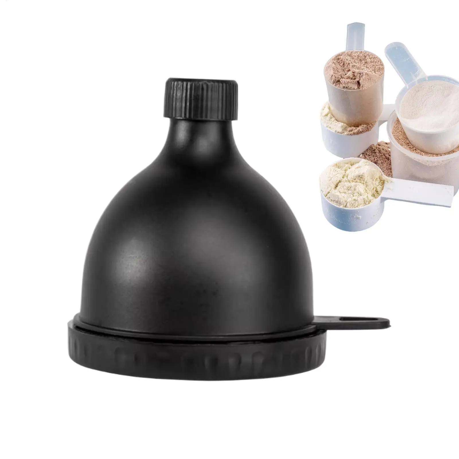 Protein Powder Funnel Protein Powder Shaker Funnel 100ml Multipurpose Supplement Dispenser for Men Women Traveler Camping Daily