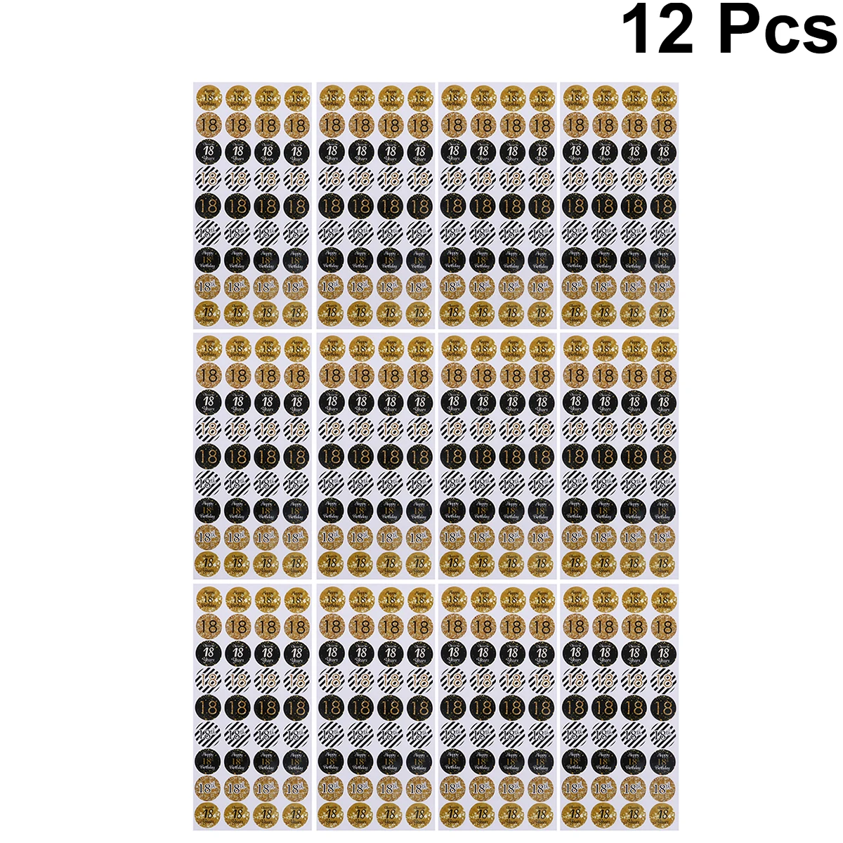 

432 Pcs Birthday Party Stickers Cute Sealing Tags for Gift Packaging Custom Round Decals Happy Atmosphere Kids