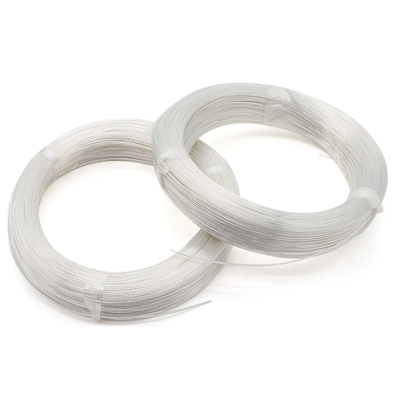 1M New Arrived Good Quality Factory Sell Single high temperature silver plated wire PTFE Transparent many size for choice