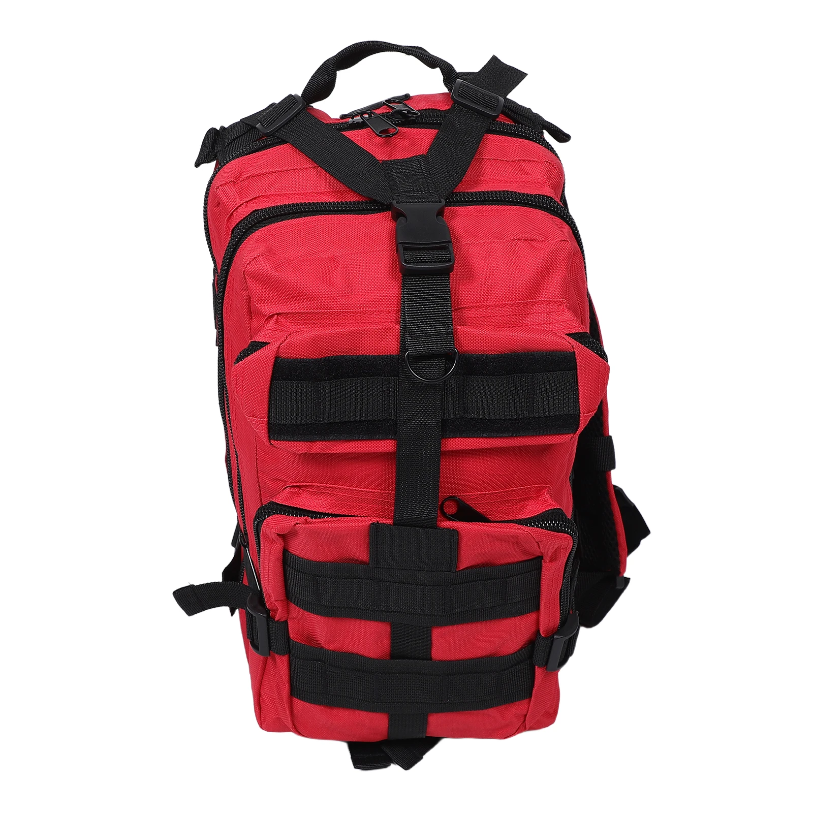 

Outdoor Tactical Backpack Red Large Capacity Waterproof Oxford Hiking Camping Trekking Rucksack For Men Mountaineering Cycling