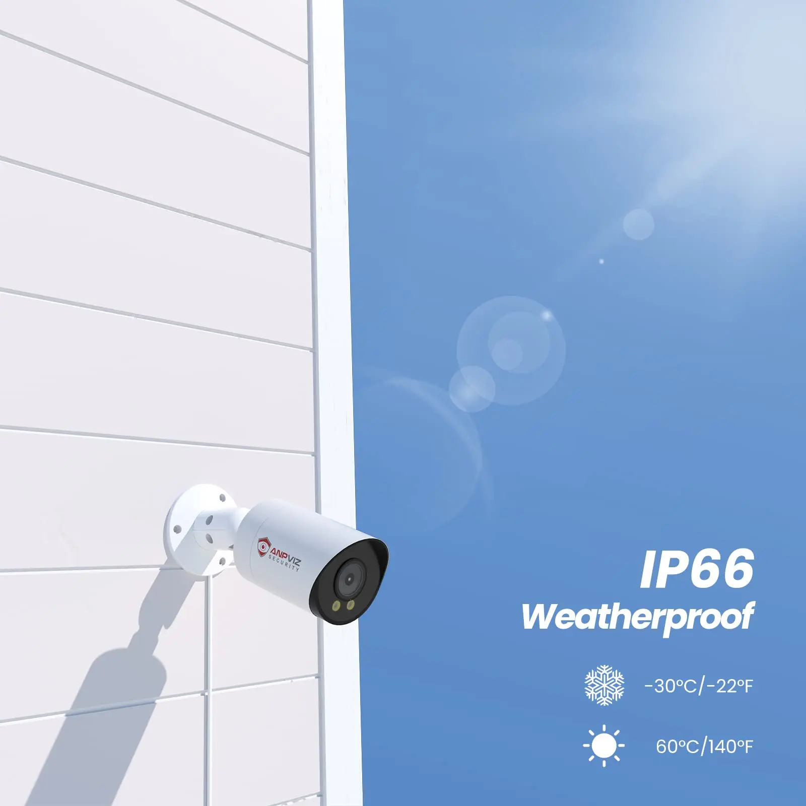 Anpviz 8MP POE IP Bullet cámara al aire libre 24/7 ColorVU 30m CCTV Video vigilancia IP66 tarjeta SD H.265 Audio detección de movimiento 2,0