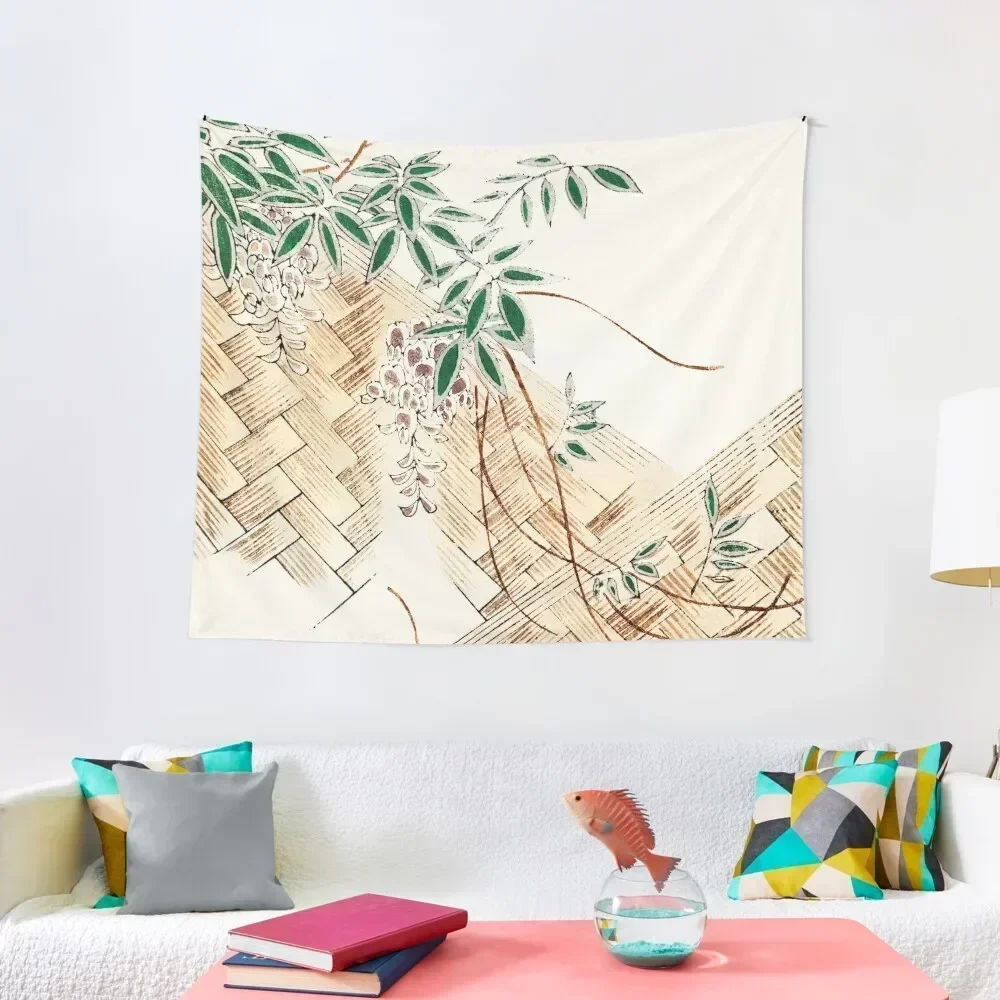 

Wisteria illustration -Watanabe Seitei - Japanese art Tapestry Bathroom Decor Nordic Home Decor Aesthetics For Room Tapestry