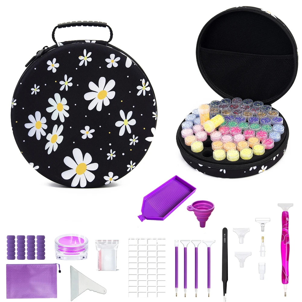 

70 Grid Diamond Painting Storage Bag Diamond Embroidery Carry Case Multi Functional Storage Container Accessories Tools