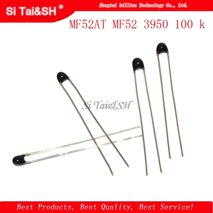 100pcs ntc-mf52at ntc thermistor temperature sensor ntc thermistor 100k ntc MF52AT MF52 3950 100 k ohm ntc 3950 1% ntc-100k/3950