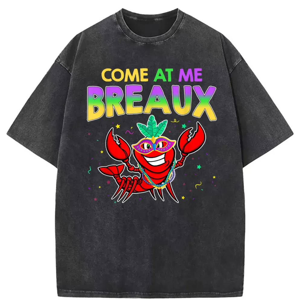 Come At Me Breaux Crawfish Men Vintage Tshirts Man High Quality Printing Long Sleeve Tees Mens Sweatshirts Europe Clothing