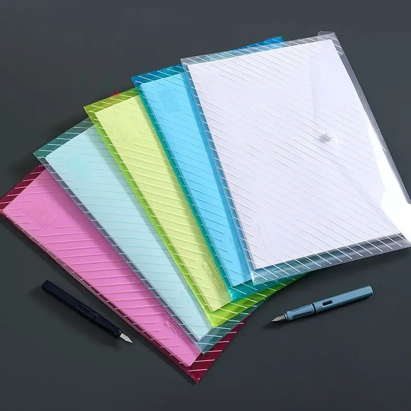 

A4 Size Plastic File Folders Wallets Colorful Document Files Envelope Bags for School Office Home, Holds 200 Plus A4 Sheets