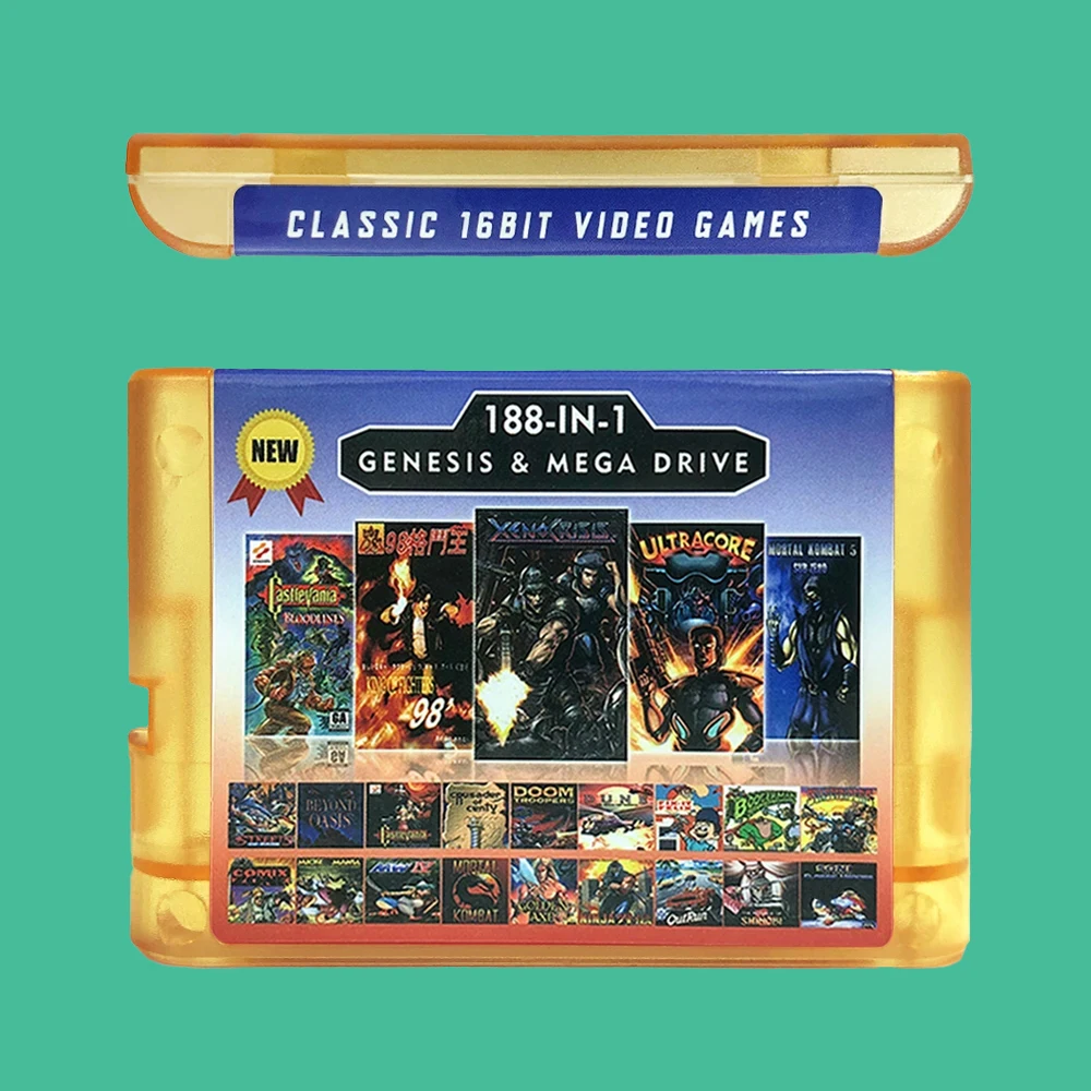 Игровая карта MD 188 в 1 из 2G для игровой консоли Sega Genesis Megadrive с Mortal Kombat 5 Ultracore Xeno Crisis Игровая карта MD 188 в 1 из 2G для игровой консоли Sega Genesis Megadrive с Mortal Kombat 5 Ultracore Xeno Crisis