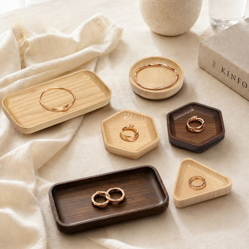 

Solid wood jewelry display tray ring earrings necklace pendant bead storage display look at the pallet