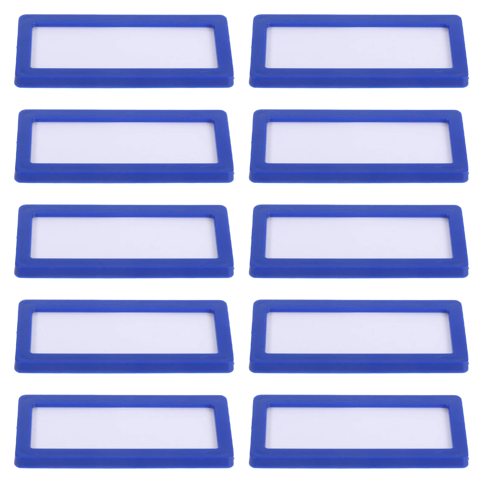 

10 pcs Magnetic Label Holders Office File Label Clips Blue Reusable Binder Bookshelf Name Tag Magnets For Shelf Cabinet Folders