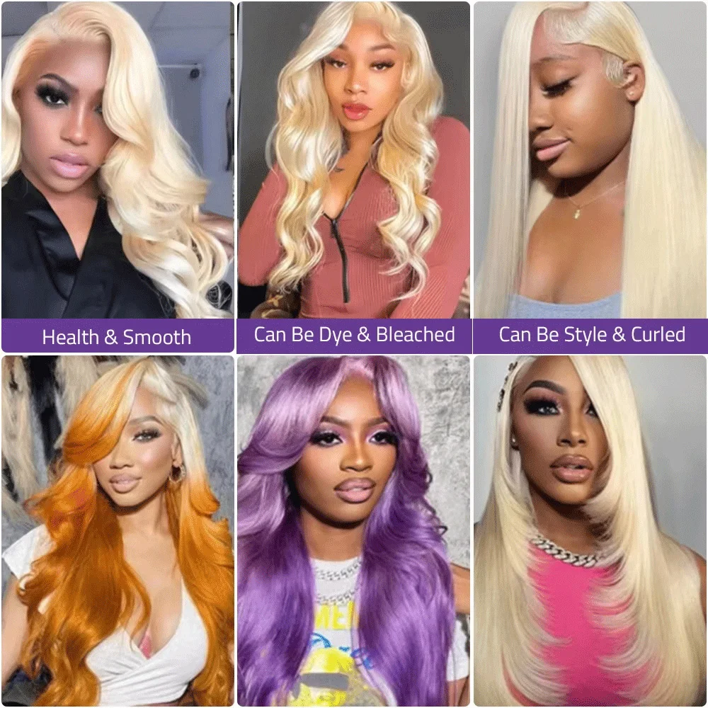 613 Honey Blonde 13x4 13x6 HD Transparent Lace Frontal Wig Brazilian Body Wave Lace Front Wigs Human Hair 200% Pre Plucked 40 In image 4