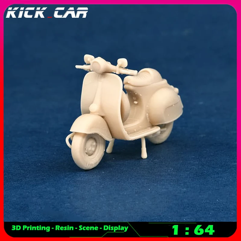 Kicarmod 1/64 Motorrad (ohne Jiffy-Ständer) Modellauto Diorama ungefärbtes Harz Garage Szene Dekoration Simulation Szene Spielzeug – Detail 6