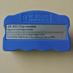 Reiniciador de chip de cartucho de tinta de impresora LC203 LC213 para Brother LC203 LC213 LC223 LC233 LC665 reiniciador de chip de cartucho de impresora