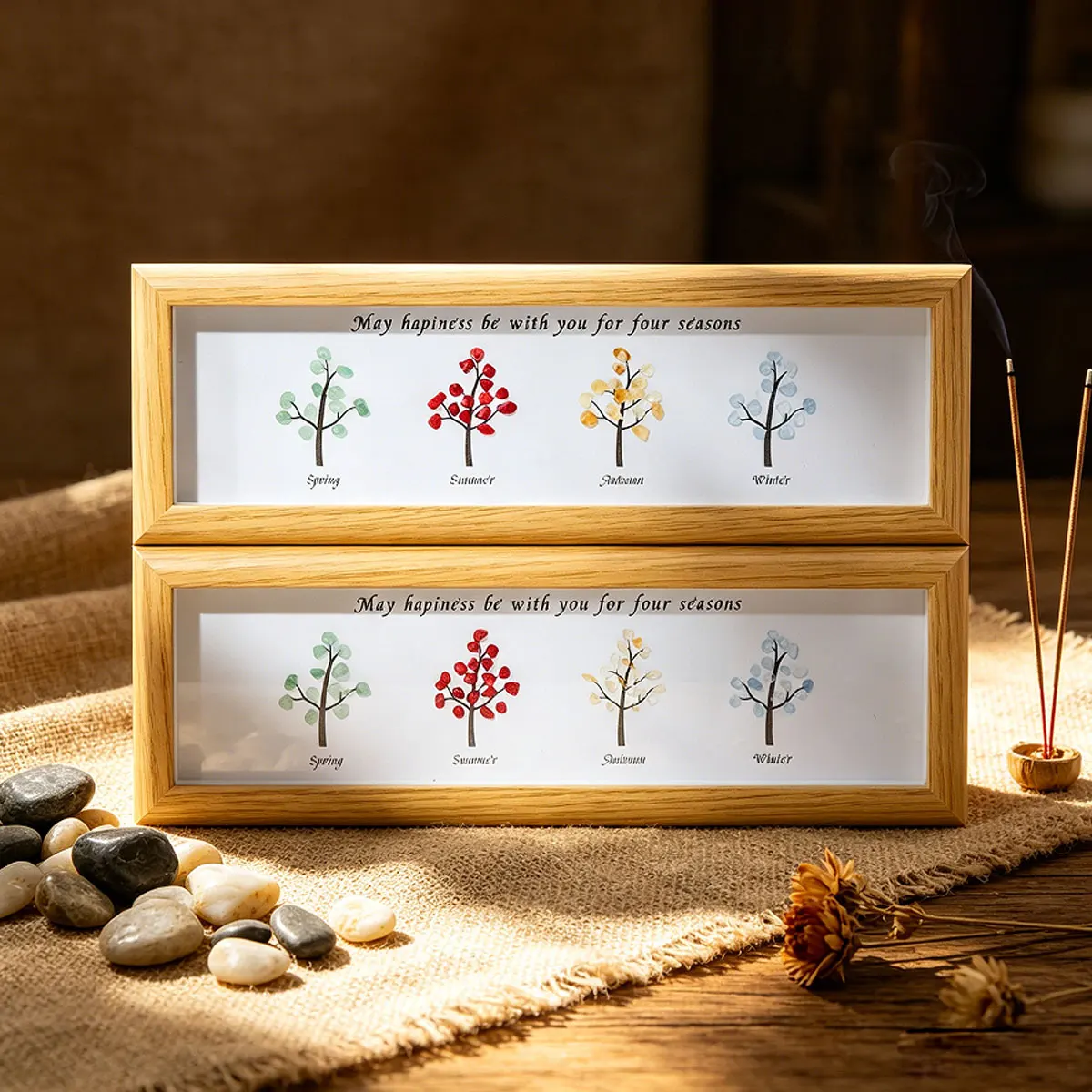 1PC Natural Seven Chakra Crystal Tree Photo Frame, Healing Energy Gem Home Desktop Decoration, Ideal Gift for Family & Friends