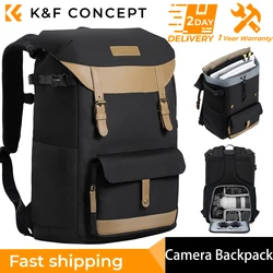 K&F Concept 15.7 Inch Backpack Professional Photography Backpack City Commute Backpack with Tripod Laptop Camera Bags Rain Cover