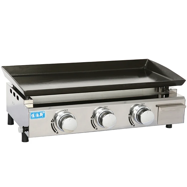 

Factory Price Portable Commercial 3-Burner Grill Griddle Flat Top Tabletop Stainless Steel Griddle for Sale