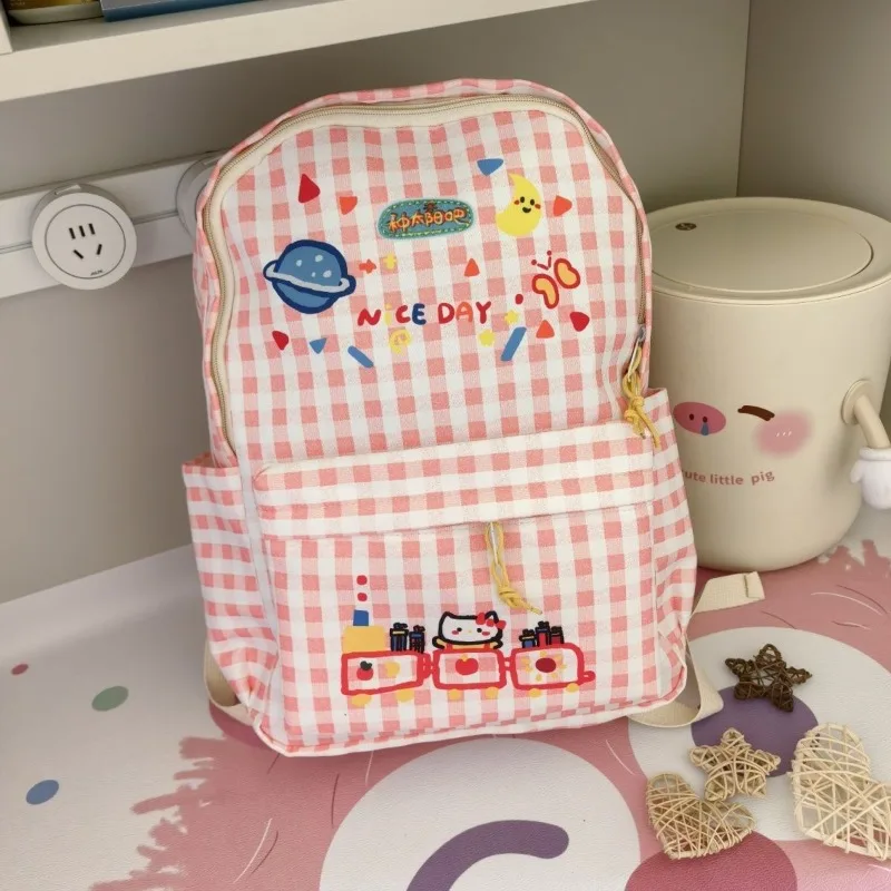 الحلو مرحبا كيتي Kawaii سانريو أنيمي الأطفال المدرسية لطيف الكرتون Kt القط على ظهره حقيبة الطالب هدايا عادية لعب للأطفال #6