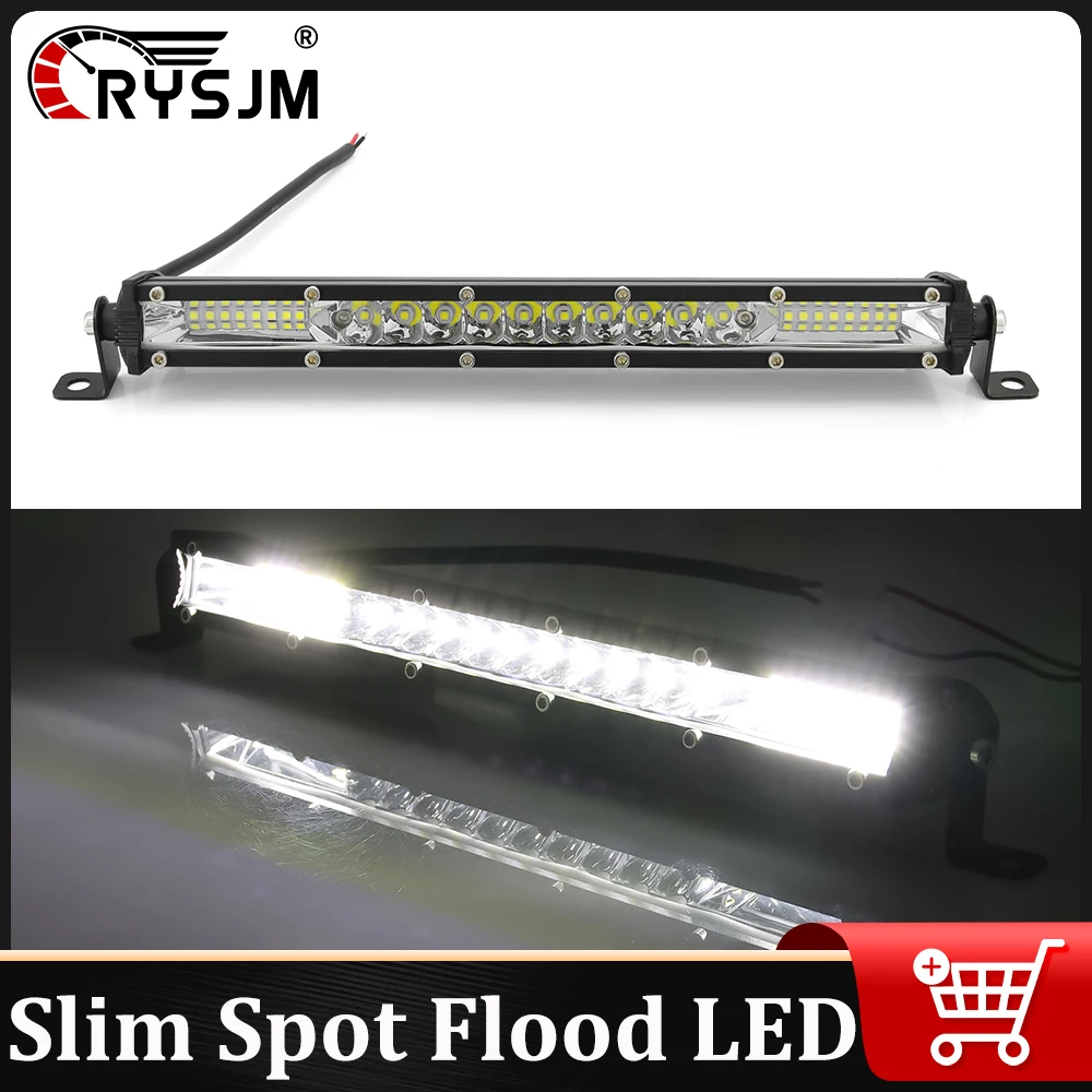 

Slim Spot Flood LED Work Light Bar Flood Combo Lamp Combination Truck Driving Light 12V 24V For Car Truck ATV Boat LED Lightbar