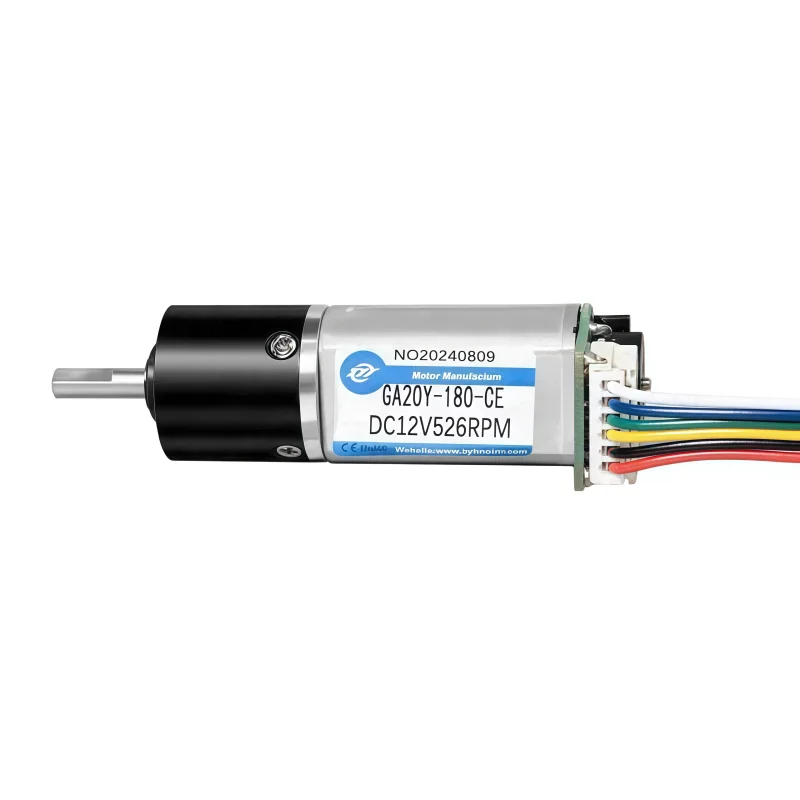 GA20Y-180 encoder micro direct-flow planetary gear reducer motor 12V 24V speed control forward and reverse rotation