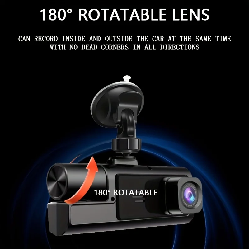 

Car DVR is a dual-camera digital camcorder that records 1080P video with degree wide-angle lens and a screen.