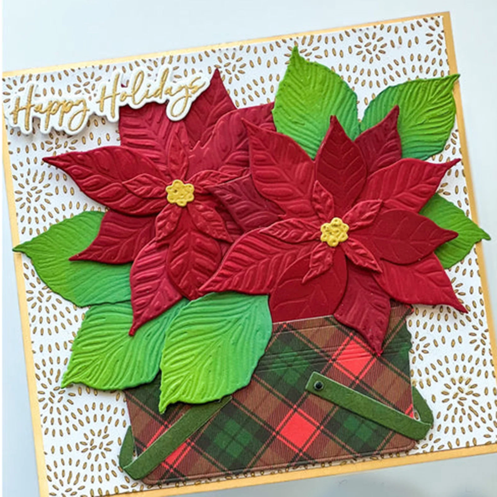 Piękne warstwy Poinsettia metalu wykrojniki dla DIY Album Scrapbooking dekoracyjne rękodzieła wytłaczania papieru robienie kartek