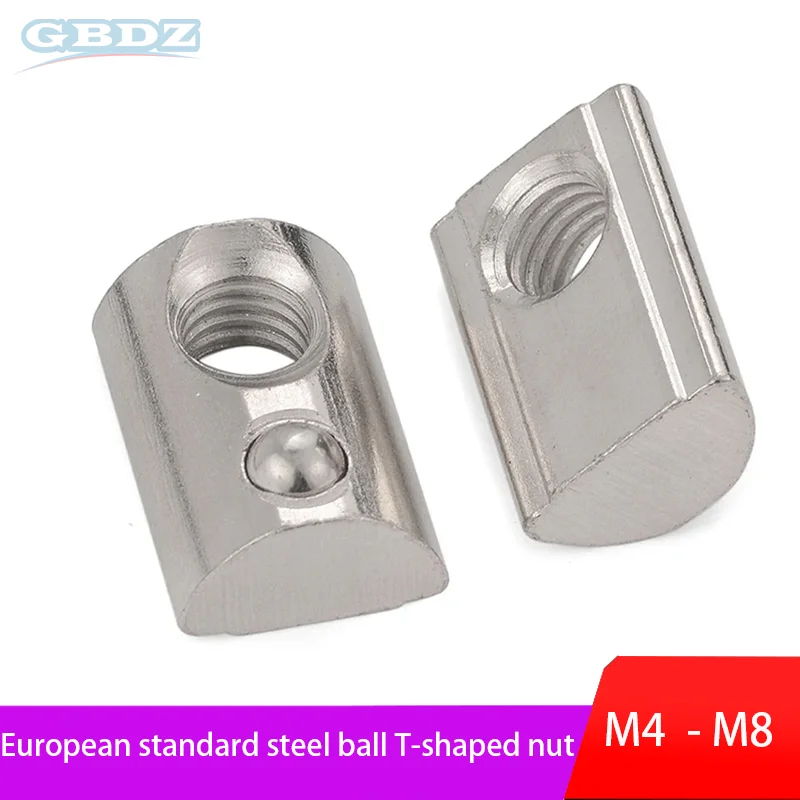 

M4/M5/M6/M8 European Standard Steel Column Nuts 20/30/40/45 Nickel Plated Anti Rust Suitable For Mechanical Equipment/Furniture