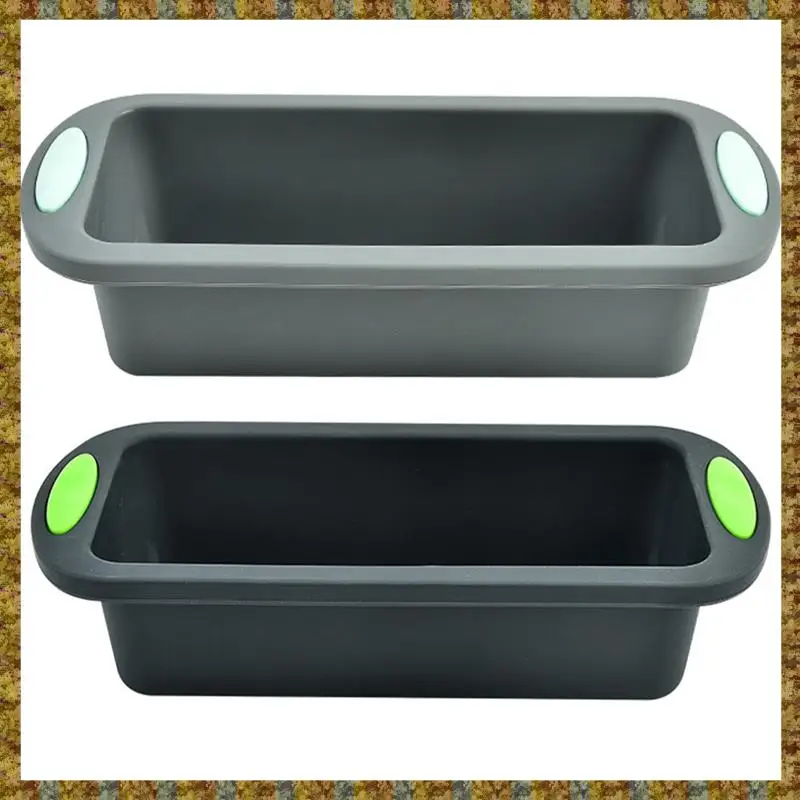 Silicone Loaf Pan Non-Stick Reusable Rectangle Molds For Baking Bread, Meatloaf, Cake, With Easy Grab Handles