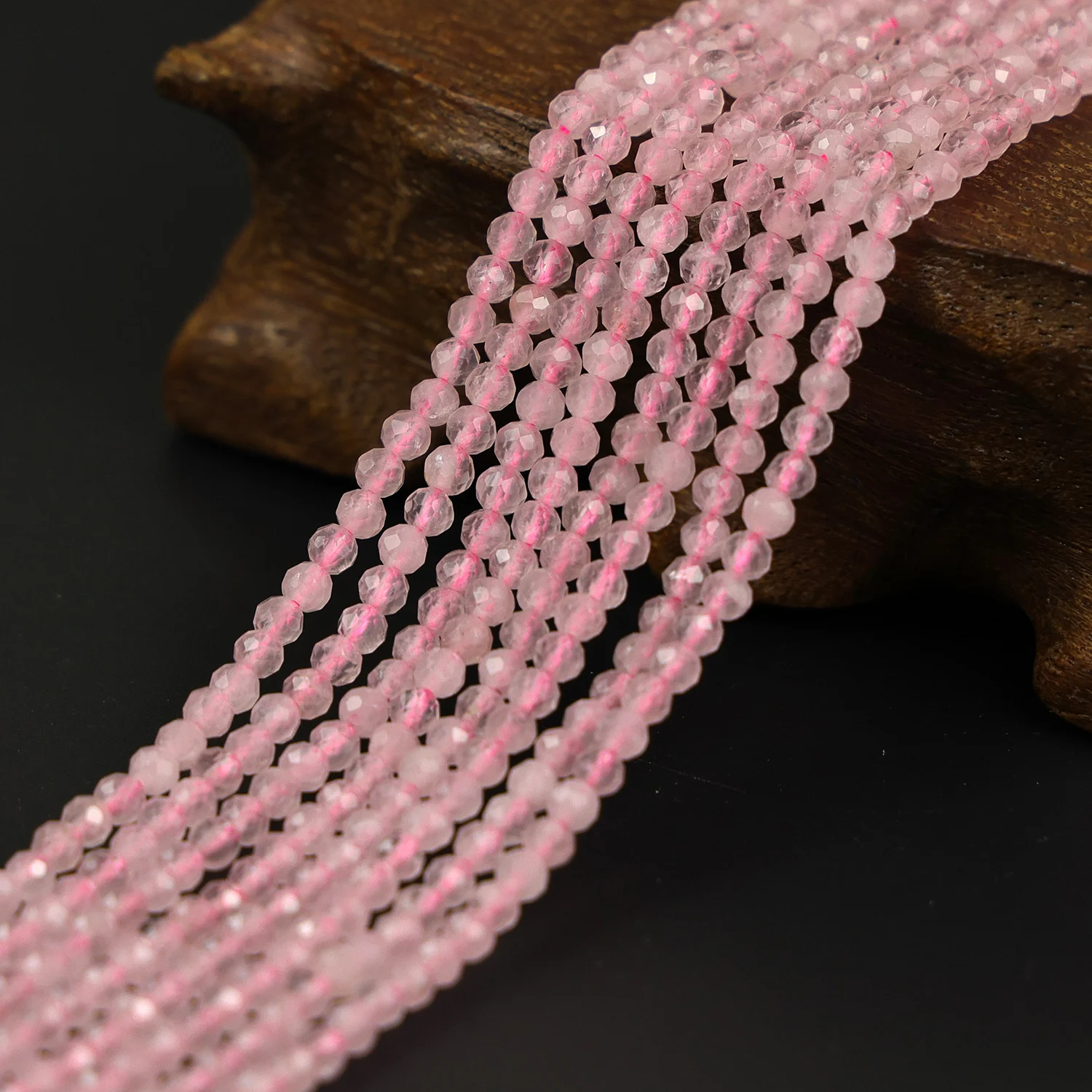 

Natural Facet Rose Quartz 2 3 4mm Round Pink Crystal Gemstone Loose Beads Accessories for DIY Jewelry Necklace Bracelet Earring