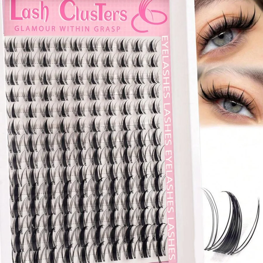 1 Box of 140 Pcs Fairy Eyelashes, 8-18mm Segmented False Eyelashes, Natural Simulation, Single Cluster Eyelashes, Sharpened