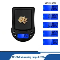 0-200g Mini Black Digital Scale 0.01g Precise Jewelry Digital Scale LCD Electronic Kitchen Scales Gold Jewelry Weighing Tools