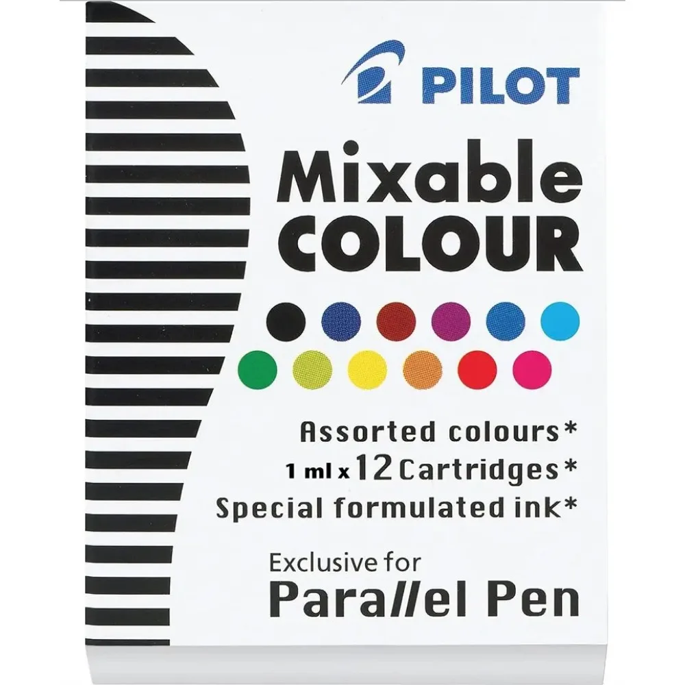 Japan PILOT 12Colors Color Ink Cartridge Ink Refills for Fountain Pen Ink Non-carbon Cartridge Special for Parallel Fountain Pen