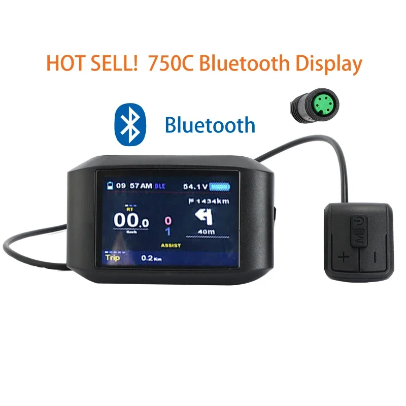 

Дисплей с функцией Bluetooth 750C для BAFANG BBS01, BBS02, BBSHD, измеритель среднего двигателя, панель управления, цветной Ландшафтный экран