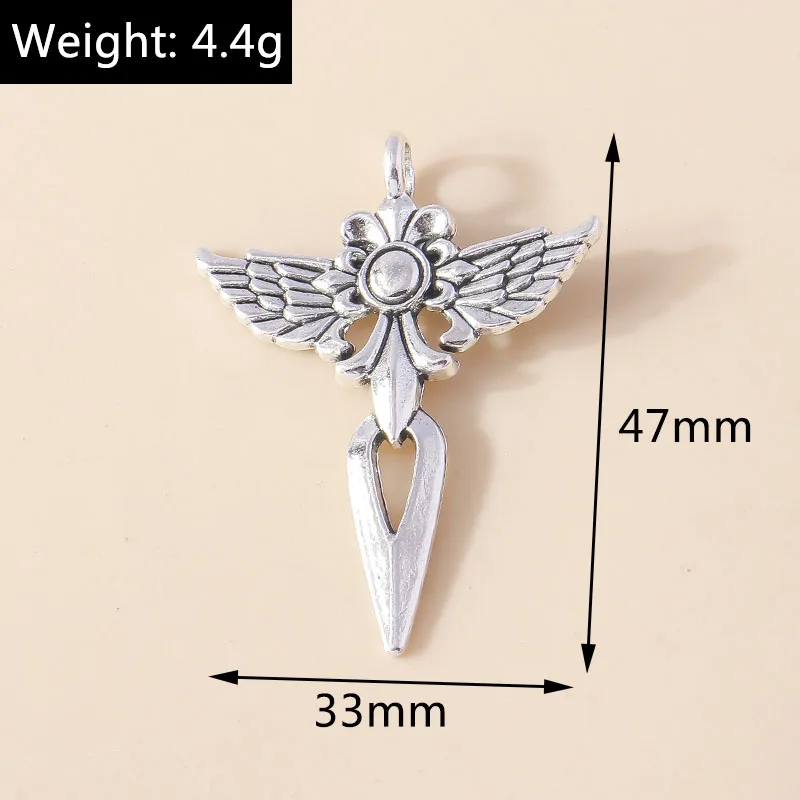 Leslie 10/20/30 Stück Steampunk Kreuz Charms für Ohrringe Halskette Schmuckherstellung Silber Farbe Gothic Kreuze Anhänger DIY Versorgung – Detail 19