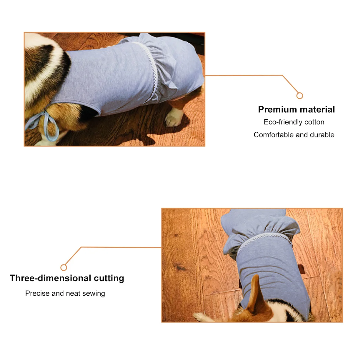 

1Pcs Pets Diaper Female Dog Underwear Sanitary Pants Premium Quality Keeps Floor Clean Durable Long-Lasting Grey