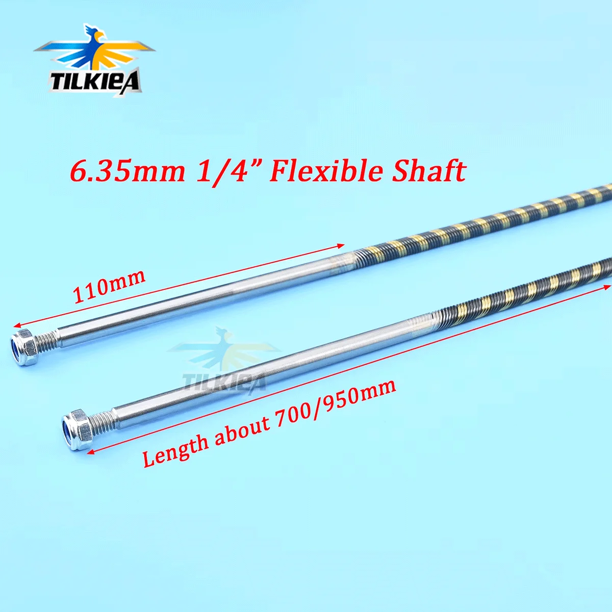 نوعية جيدة 6.35 مللي متر 1/4 "ليسار/يمين عمود مرن طول حوالي 600/700/950 مللي متر الكابلات المرنة لقارب نيترو Rc الغاز